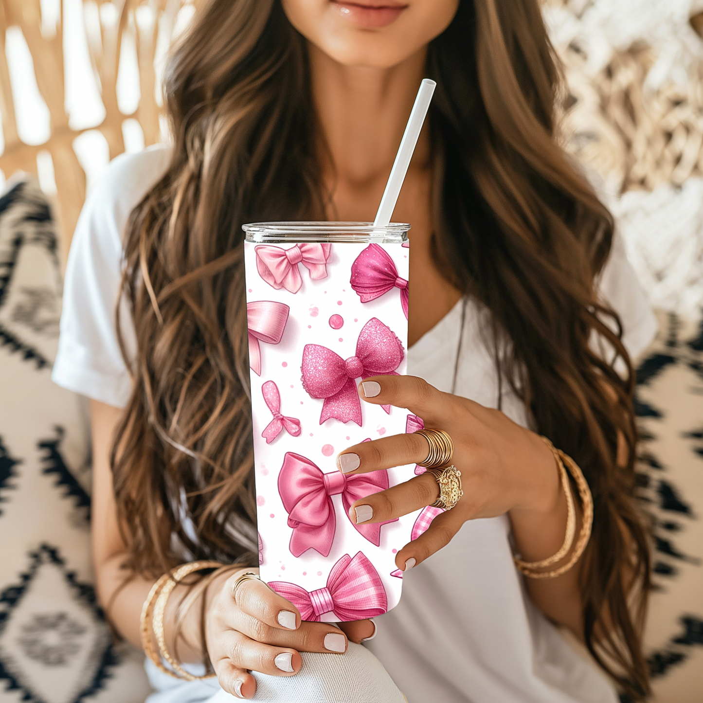 Coquette Bows 20oz Skinny Tumbler